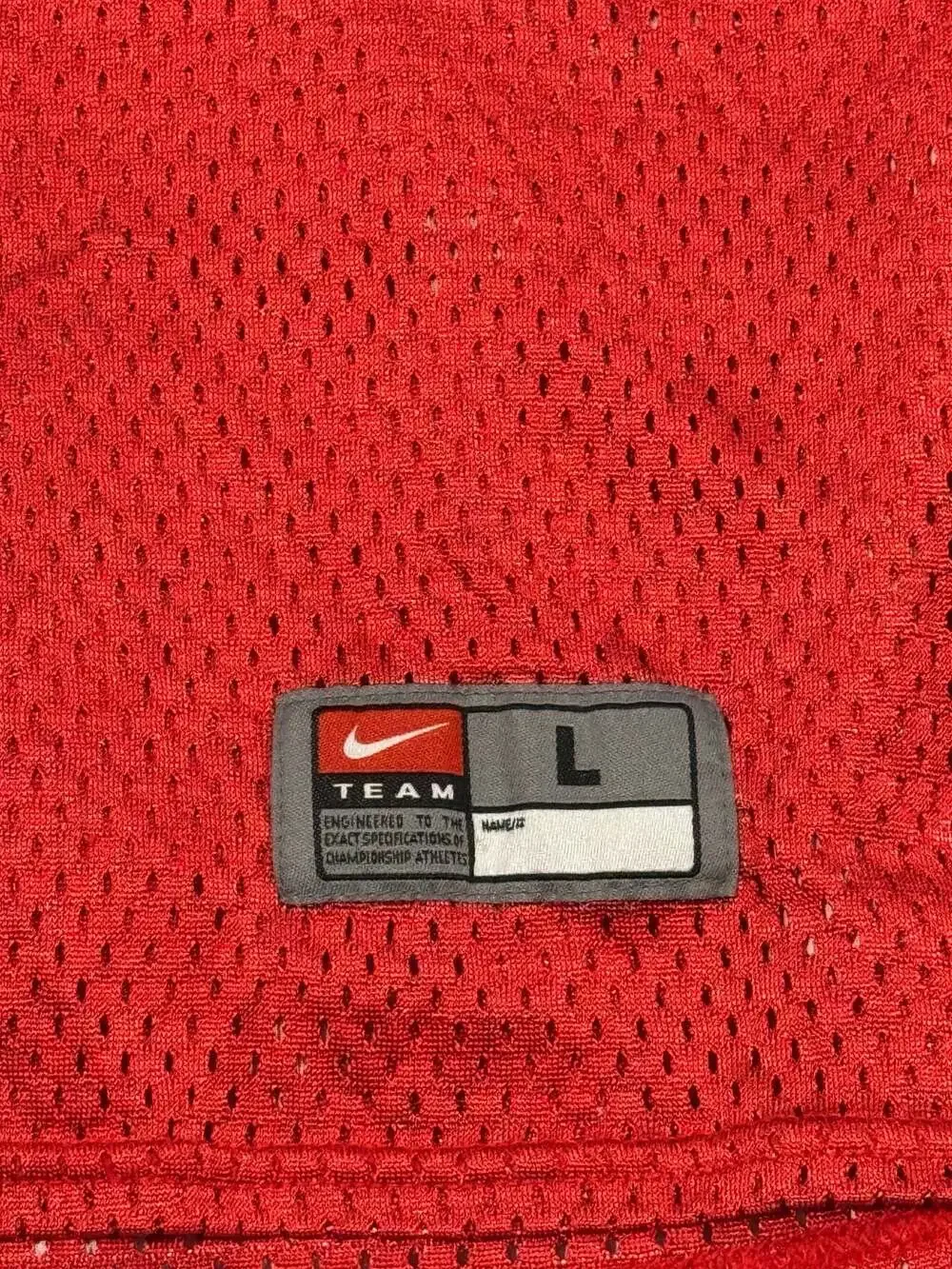 Y2k Nike Team Red Mesh Football Practice Jersey